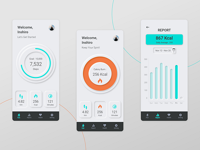 Calorie Counter Mobile App app branding design illustration mobile app typography ui ux