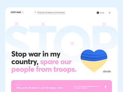 Stop War in Ukraine - Website Webflow app belarus branding cuberto design figma halolab news politics russia ui ukraine ux war warinukraine web webdesign webflow website