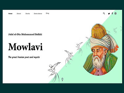 Mowlavi (Rumi) design adobe photoshop design mydesign photoshop ui webdesign website design