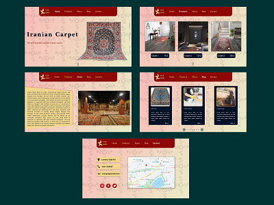 Carpet shop website design concept