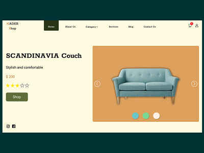 Furniture store web design concept