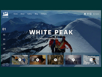 Mountaineering group webdesign concept