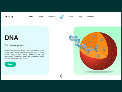 Genetics web design concept design dna figmadesign genetics ui uidesign uidesigner ux vector webdesign website design