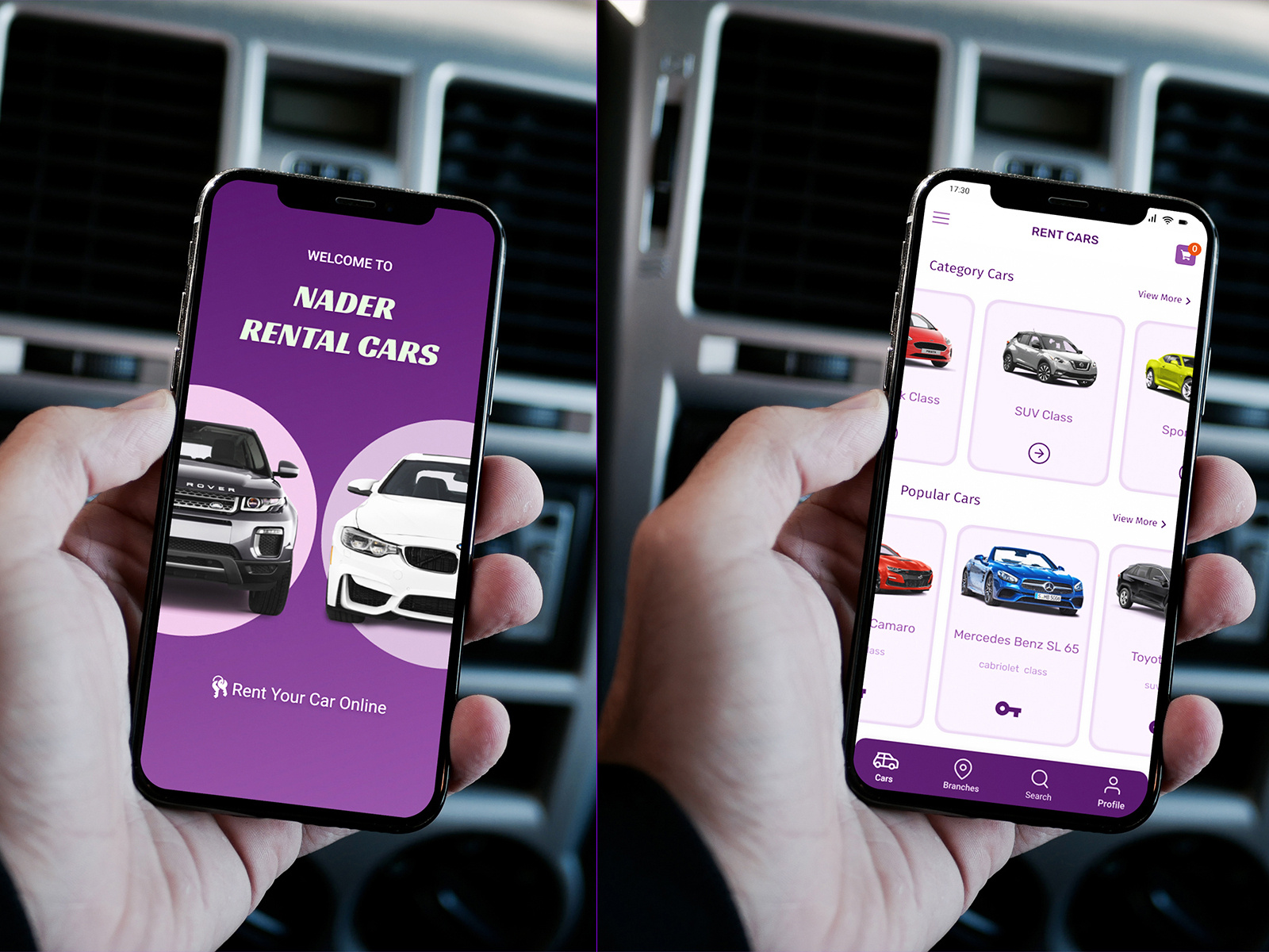 Rent Cars App by Nader Sadeghi on Dribbble