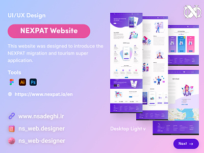 UI/UX design NEXPAT website branding figmadesign illustration ui uidesign ux webdesign