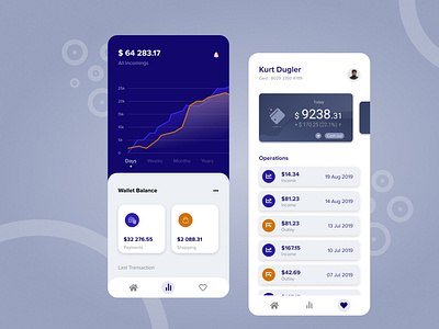 Virtual card App Design || UI Design by Abdulkarim Rasel on Dribbble