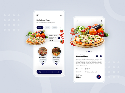 Beautiful Elegant and Bright Pizza App || User-Interface Design android app app app design app design ui design android app mobile ui software design ui ui desgin ui designer wonderful ui