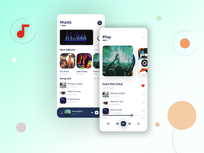 Music player app ui ux deisgn || Wonderful UI Prototype