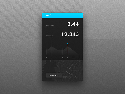 Step & Location Tracker dailyui digital fitness interface map product tracker ui