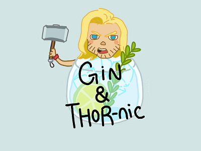 Gin & Thor-nic illustration