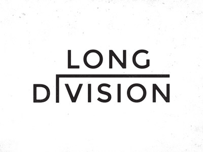 Long Division division logotype long math wordmark