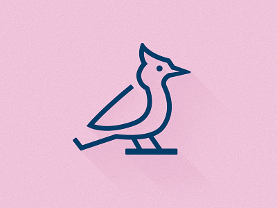 Blue Jay bird blue jay icon illustration line logo single weight
