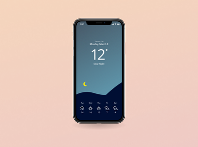 Weather App app darkmode design mobile ui ux weather