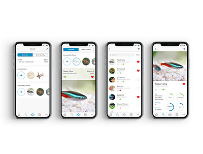 Stocked app aquarium concept design design problem solving ui ux