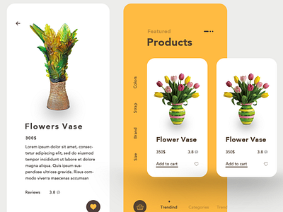 UI design - Flowers app android animation app codepen design flowers flowers dubai illustration ios login sign in ui uiux ux