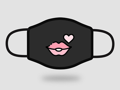 Design For Good Face Mask Challenge - Love Mouth challenge challenge accepted challenges face face mask illustration love mask mouth ux vector