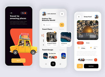 Travel app concept UI animation app concept concept design design form forms illustration login sign in travel app ui uiux ux