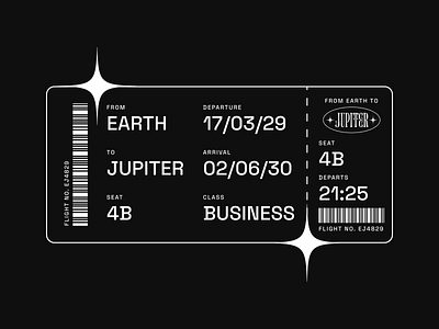 Explore Deep Space brutalism design illustration landing logo science fiction space space travel ticket travel ui