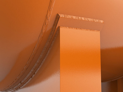 Welds 3d c4d cinema4d industrial metal modeling orange tubes welds