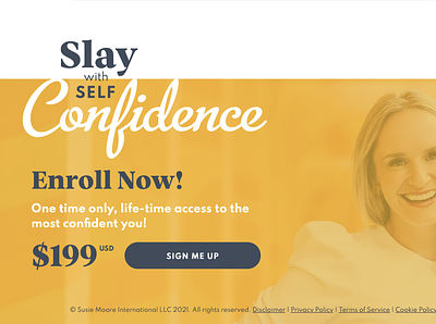 Slay with Self Confidence - Part 3 art deco brand branding course design entrepreneur landing page logo online course sales page web design