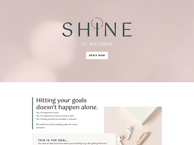 SHINE - Part 1 brand branding course design entrepreneur landing page logo sales page web design