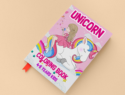Unicorn Coloring Book coloring page kdp cover kids book unicorn coloring book