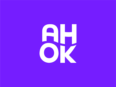 AH OK logo design branding design graphic design logo logo design visual design