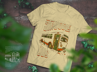 Struggle Bus T-Shirt album art artwork digital art illustration logo t shirt design
