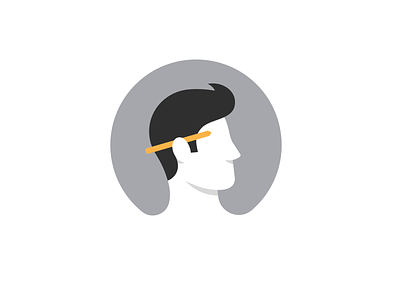 Mohi Hassan Logo character face head logo negativespace pencil personal