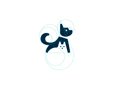 Petopia logo construction! animal cat dog golden ratio logo pet petopia
