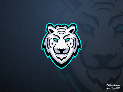 Neon Tiger Mascot Logo