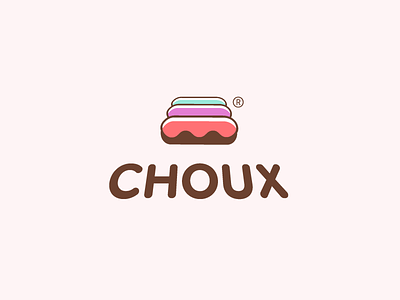 CHOUX LOGO boutique brand chocolate choux eclair logo store sweet website