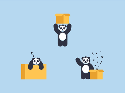 Panda Identity illustration animal cat cute design dog happy illustration logo panda pet smile