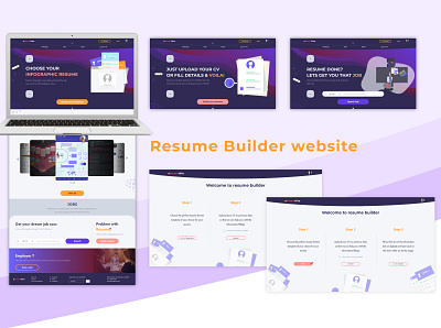 Resume builder website design adobexd application application design builder concept dark design homepage design landing page design red resume uidesign ux ux design uxdesigner uxui web webdesign website