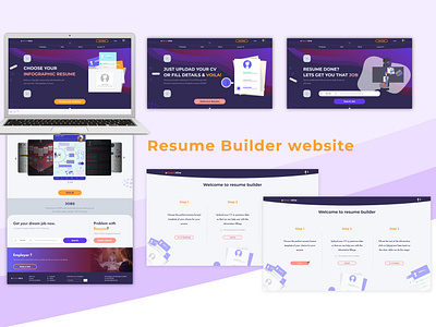 Resume builder website design