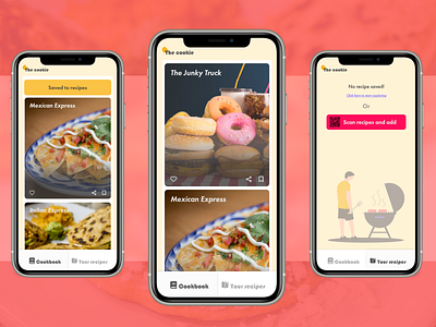 The cookie application adobexd application application design concept design mobile mobile app design mobile ui ui uidesign uidesigner uidesigns ux design uxdesigner uxui