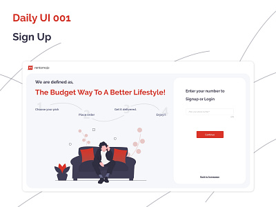 DailyUI 001 : Sign Up adobexd daily 100 challenge dailyui dailyuichallenge design ui uxdesigner
