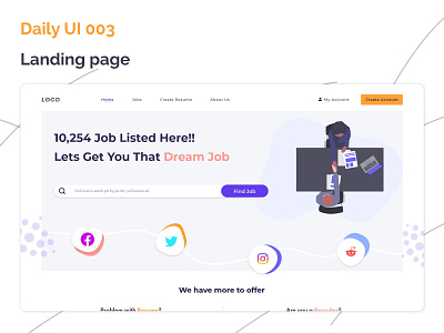 Daily UI 003: Landing page