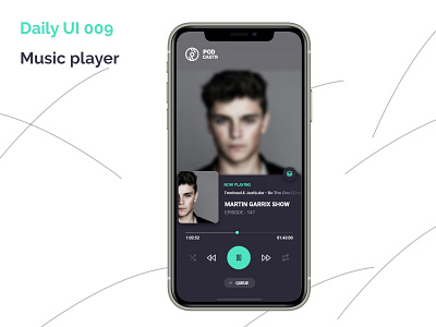 DailyUI 009 : Music player daily 100 challenge dailyui dailyuichallenge design mobile app music app music player ui uidesign ux design uxdesigner uxui