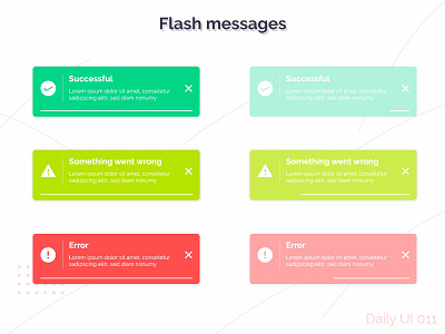 Daily UI 011: Flash messages daily 100 challenge daily ui dailyui error message flash message flash messages ui uidesign ux design