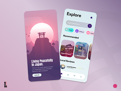 Travel App - UI Design app design flat illustration minimal ui ux