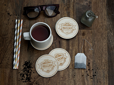 Huzzah Coasters coasters engraved huzzah laser type typography wood