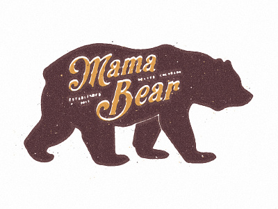 Mama Bear bear illustration logo type typography