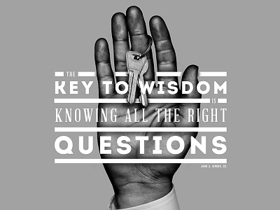 Questions and black key photo typography white wisdom