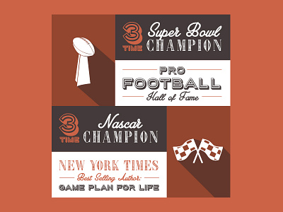 Joe Gibbs flat flat design football icons joe gibbs nascar type typography