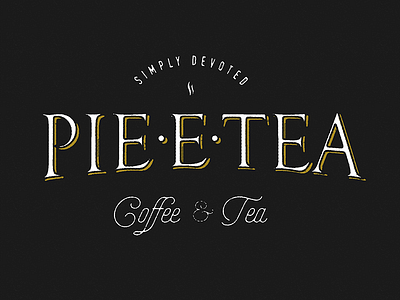 Pie-e-Tea Logo black coffee logo pie tea