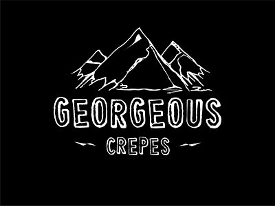 GEORGEOUS CREPES brand branding creative design georgeous crepes georgia graphic graphic design illustraion illustration art illustrator logo minimal mountain vector