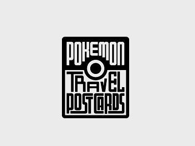 Pokemon Travel Postcards branding design flat illustration logo pokemon postcard poster travel typography vector
