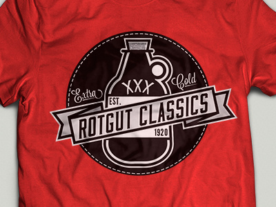 Rotgut Tee Graphic icon design logo t shirt graphics