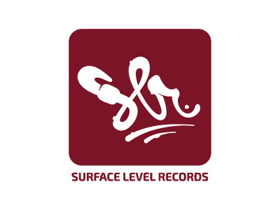 Surface Level Records earthworm logo script type typography